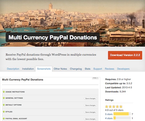 Multi Currency Paypal Donations